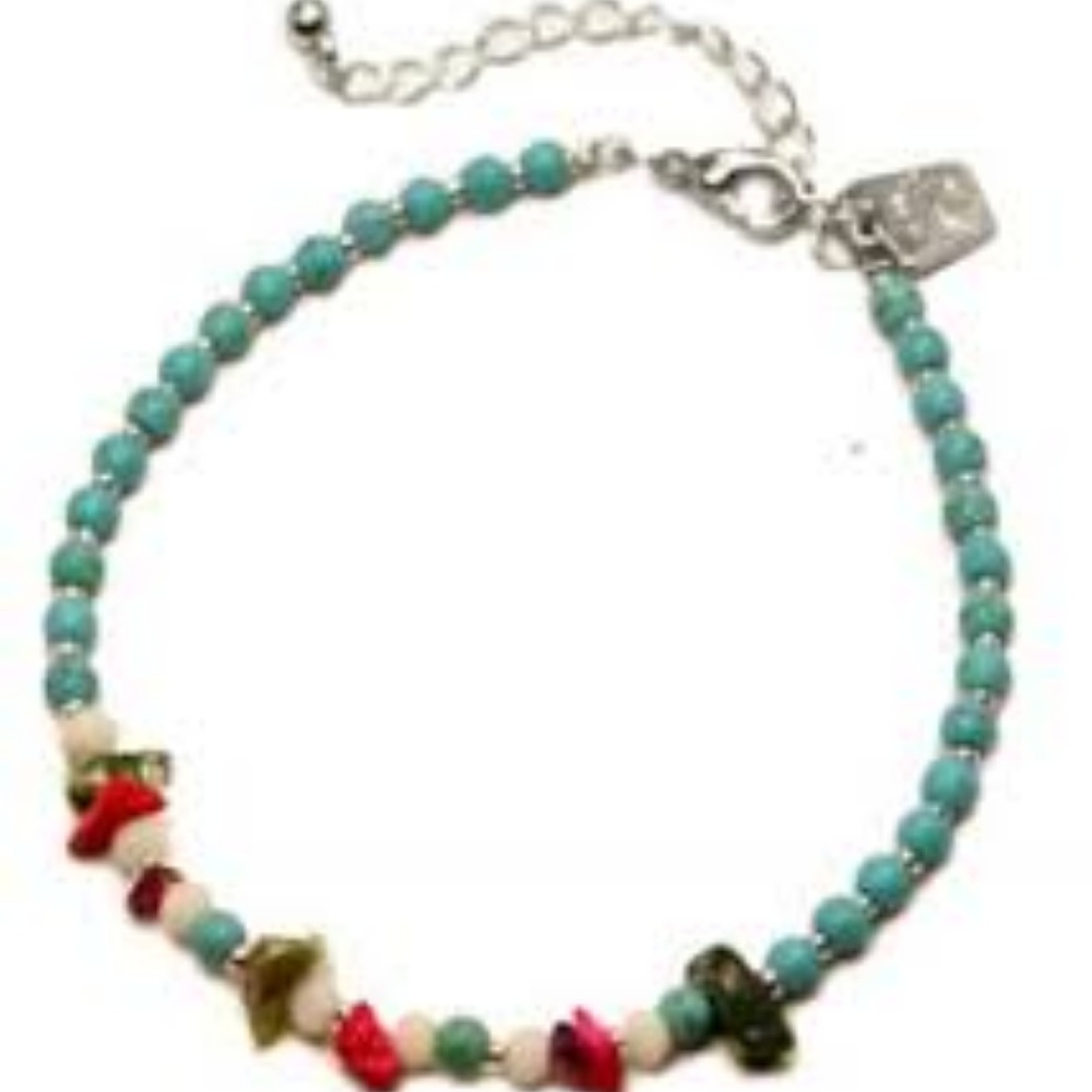 Turquoise Beaded Anklet